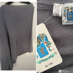 Portolano lambswool angora blend shawl poncho NWT